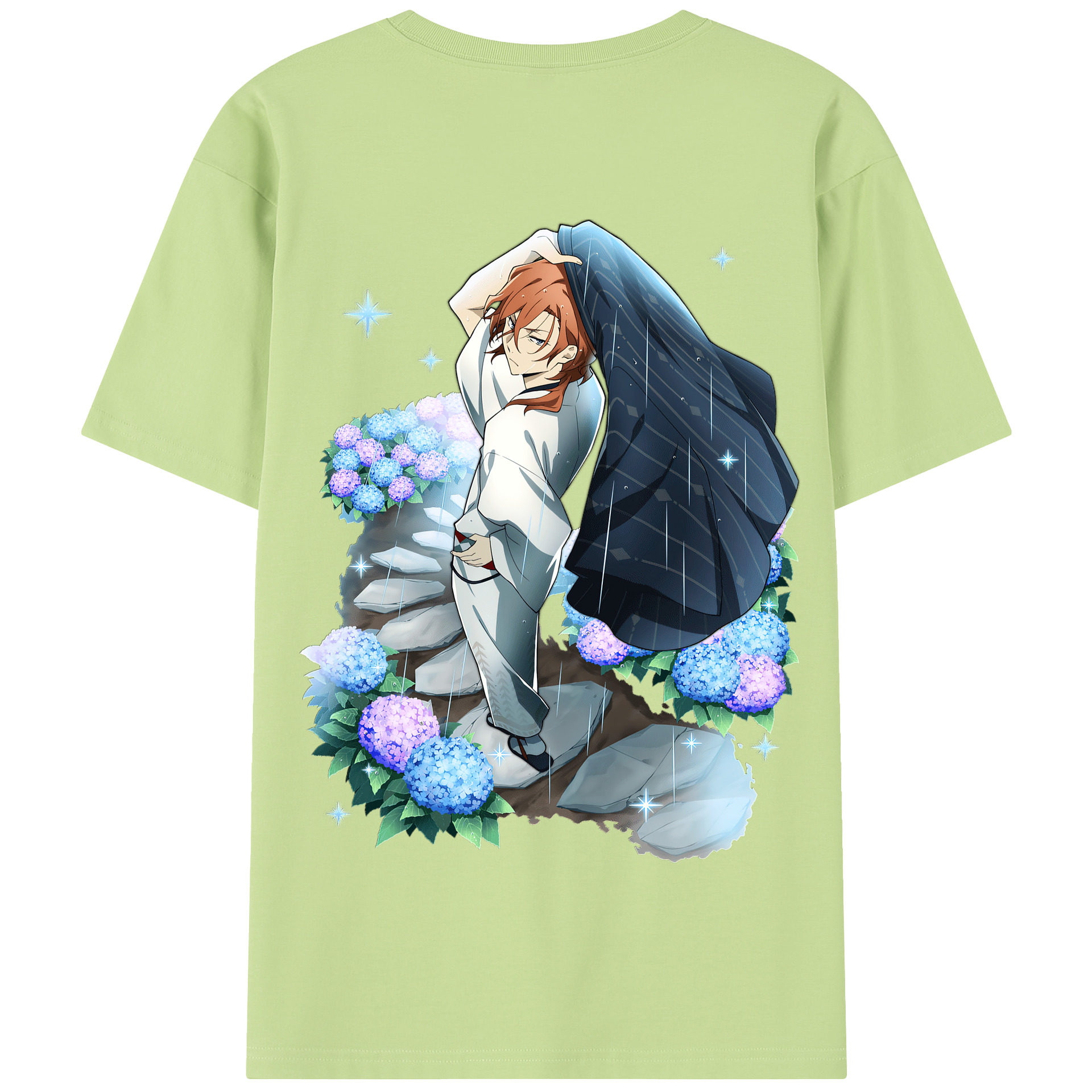 （画像用） 文豪ストレイドッグス Bungo Stray Dogs 綿100％半袖Tシャツ（背面プリント）